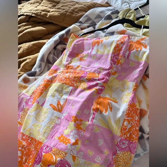 Lilly Pulitzer Patchwork Strapless Dress Size 10 - Picture 6 of 10